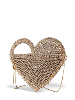 Τσάντα με πετραδάκια με μοτίβο καρδιά Rosantica χρυσό