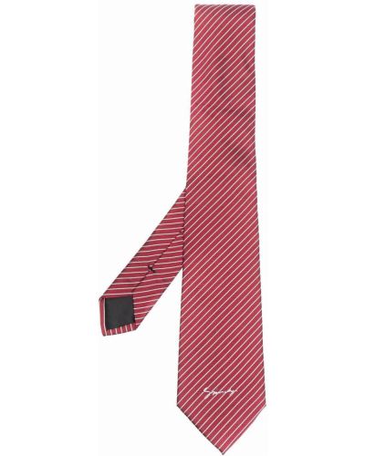 Corbata de seda a rayas Givenchy rojo