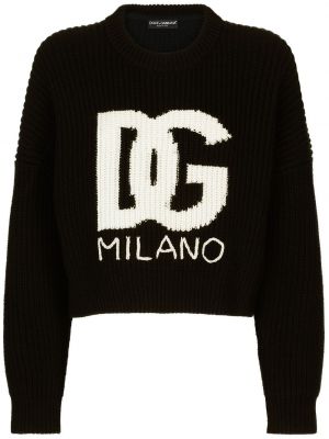 Pull en laine à imprimé Dolce & Gabbana