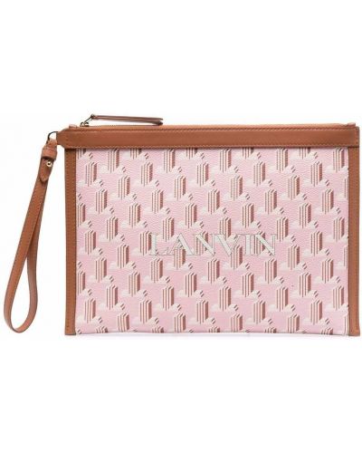 Trykt clutch Lanvin rosa