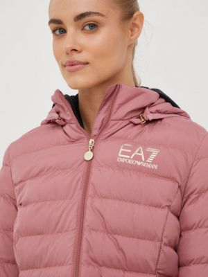 Утепленная куртка Ea7 Emporio Armani розовая