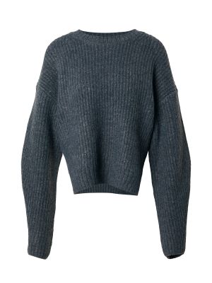 Меланжов пуловер Weekday сиво
