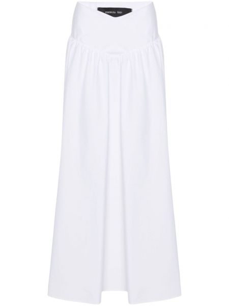 Bílé bavlněné dlouhá sukně Federica Tosi