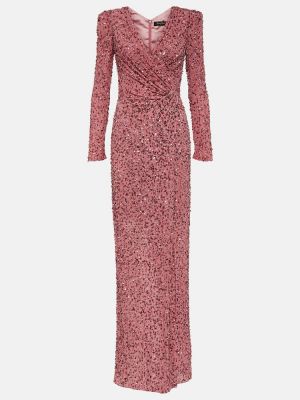 Μάξι φόρεμα Jenny Packham ροζ