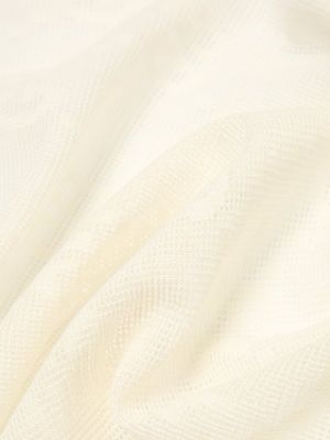 Шелковый шерстяной шарф Gucci белый