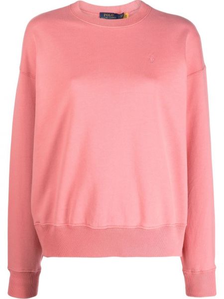 Rund hals brodert sweatshirt Ralph Lauren Collection rosa