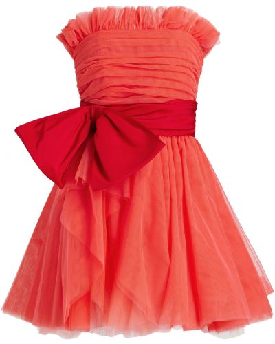 Платье мини из фатина Carolina Herrera, красное