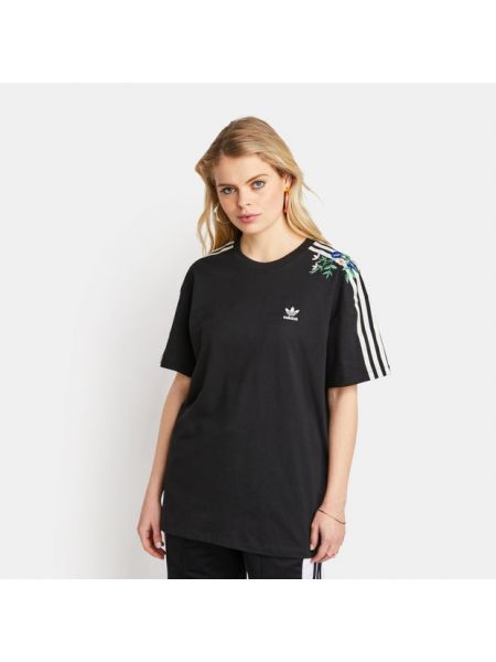 T-shirt à rayures Adidas noir