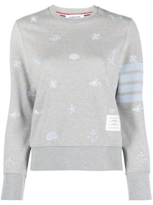 Sweatshirt mit rundhalsausschnitt mit stickerei Thom Browne
