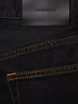 Βαμβακερά τζιν με χαμηλή μέση σε φαρδιά γραμμή Wardrobe.nyc μαύρο