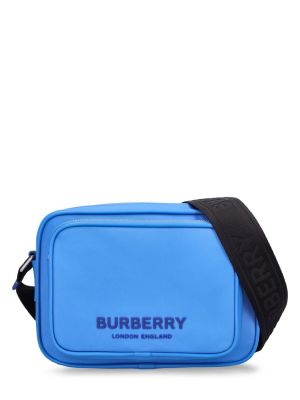 Crossbody torbica iz najlona Burberry modra