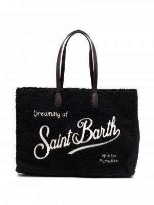 Fleece shopper handtasche mit stickerei Mc2 Saint Barth