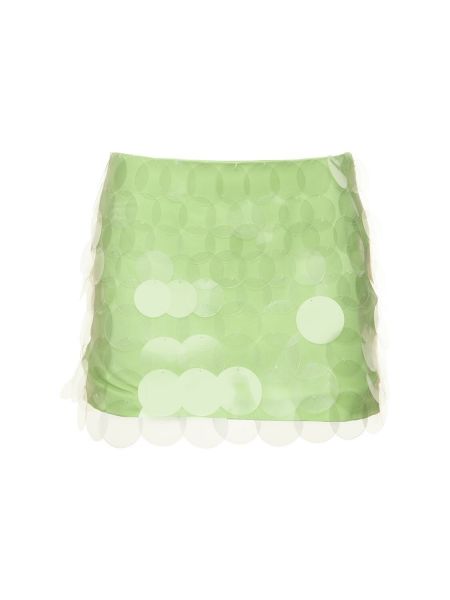 Mini sukně s flitry na zip Jonathan Simkhai - zelená