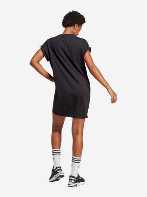 Хлопковое платье Adidas Originals черное