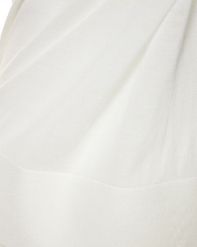 Průsvitná vlněná vesta Jil Sander bílá