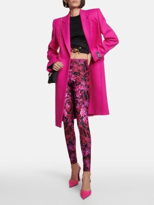Magas derekú leggings Versace rózsaszín