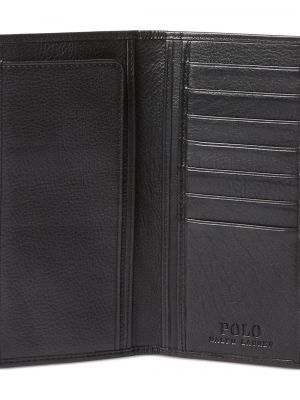 Кожаный кошелек Polo Ralph Lauren черный