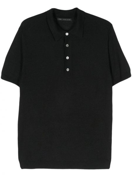 Šilkinis polo marškinėliai Low Brand juoda