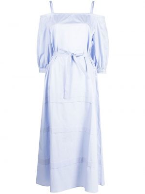 Sukienka długa plisowana Peserico niebieska
