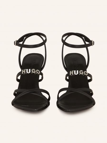 Sandały na obcasie Hugo czarne