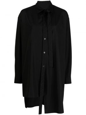 Oversized bavlnená košeľa Y's čierna