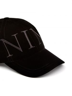 Haftowana czapka z daszkiem Nina Ricci czarna
