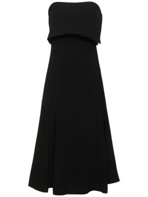 Viskózové midi šaty Bite Studios černé