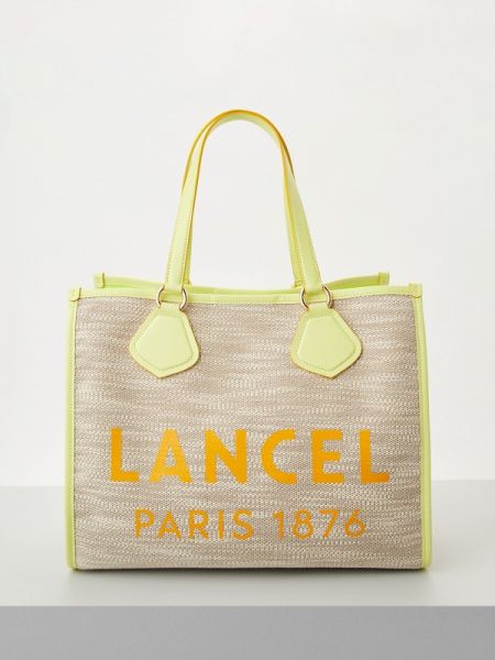 Пляжная сумка Lancel бежевая