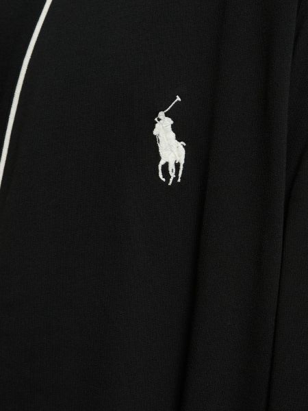 Памучен халат Polo Ralph Lauren черно