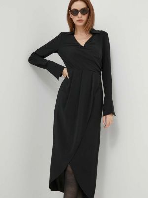 Sukienka długa dopasowana Sisley czarna