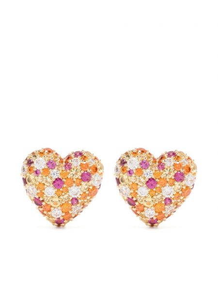 Καρφωτά σκουλαρίκια με πετραδάκια με μοτίβο καρδιά Apm Monaco