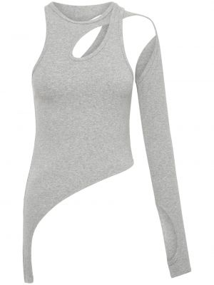 Asymmetrisk strikket top Dion Lee grå