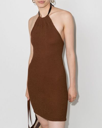 Mini vestido de punto Rielli marrón