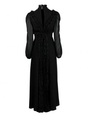 Dlouhé šaty s volány John Richmond černé