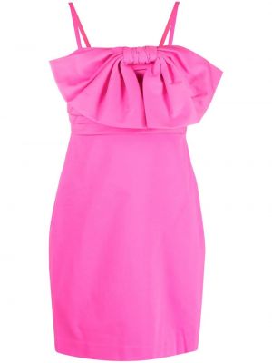 Koktejlové šaty s mašlí bez rukávů Kate Spade růžové