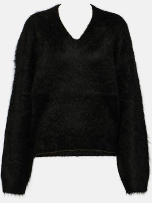 Пуловер от алпака вълна Toteme черно