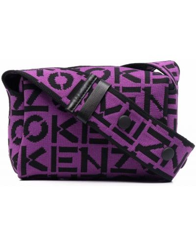 Bolsa de hombro de punto Kenzo violeta