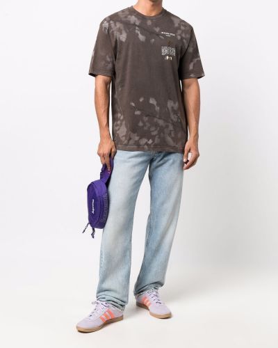 Camiseta con estampado tie dye Mauna Kea marrón