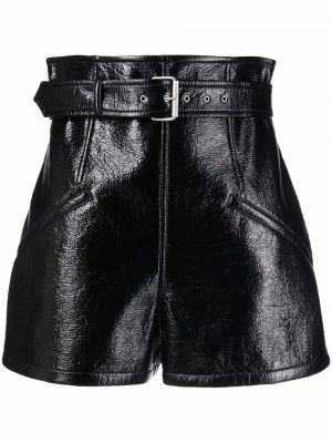 Imitert skinn skinn shorts Philosophy Di Lorenzo Serafini svart