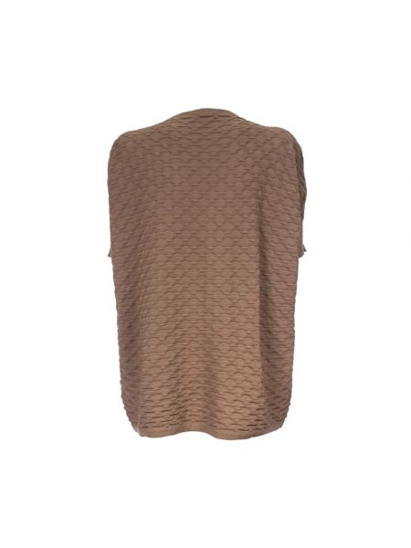 Camiseta de algodón Le Tricot Perugia marrón