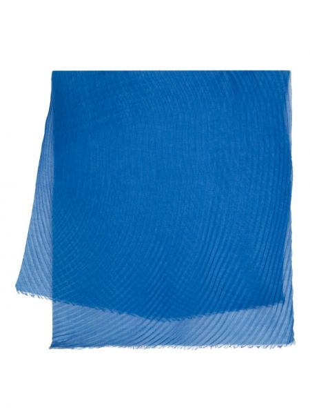Schal mit federn mit plisseefalten Issey Miyake blau
