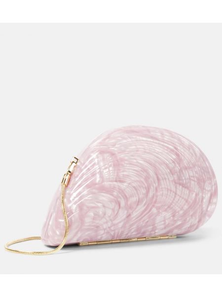 Clutch torbica sa perlicama Simkhai ružičasta