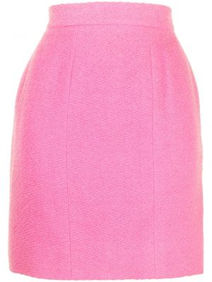 Falda de cintura alta de tweed Chanel Pre-owned rosa