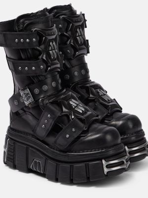 Členkové topánky na platforme Vetements čierna
