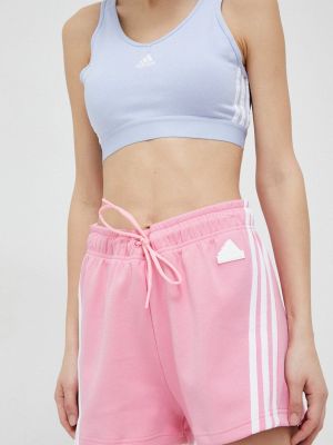 Magas derekú rövidnadrág Adidas rózsaszín