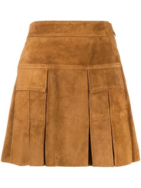 Falda de ante Prada marrón