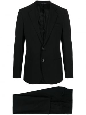 Gyapjú öltöny Giorgio Armani fekete