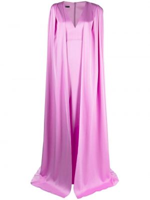 Вечерна рокля с v-образно деколте Alex Perry виолетово
