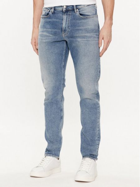 Blugi skinny slim fit Calvin Klein Jeans albastru