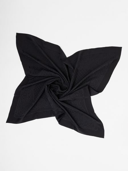 Шелковый шарф Moschino черный